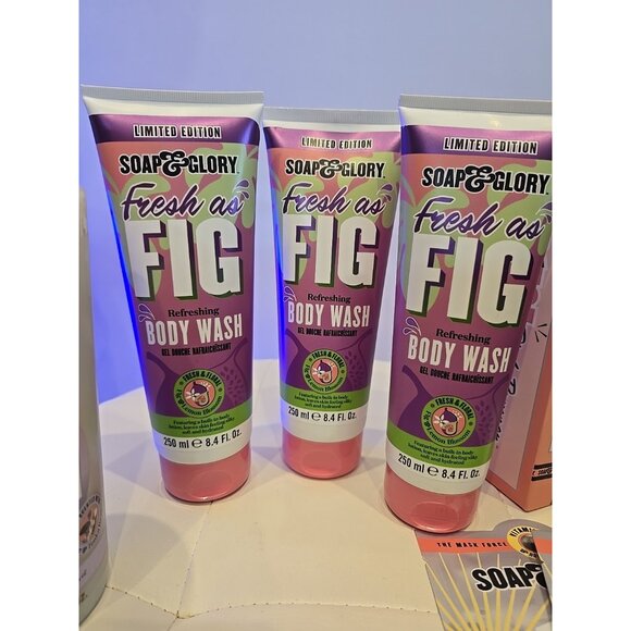 Lot 9 LIMITED EDITION Soap & Glory Fresh As Fig Body Wash BUTTER Face MASK Milk - Picture 5 of 8
